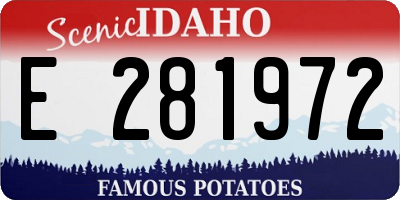 ID license plate E281972