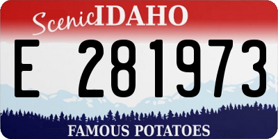 ID license plate E281973