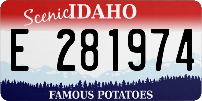 ID license plate E281974