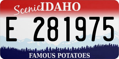 ID license plate E281975