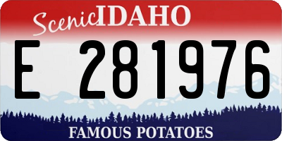 ID license plate E281976