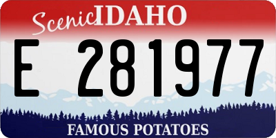 ID license plate E281977