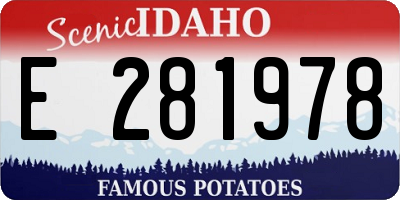 ID license plate E281978