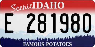ID license plate E281980