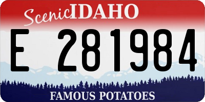 ID license plate E281984