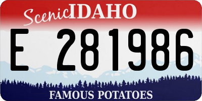 ID license plate E281986