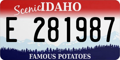 ID license plate E281987