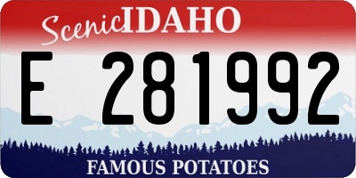 ID license plate E281992