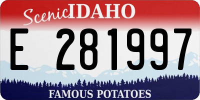 ID license plate E281997