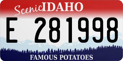 ID license plate E281998