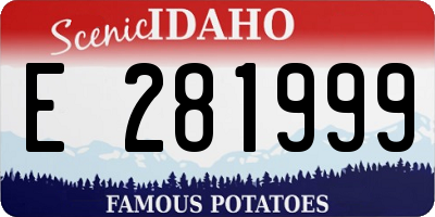 ID license plate E281999