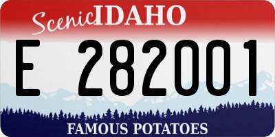 ID license plate E282001