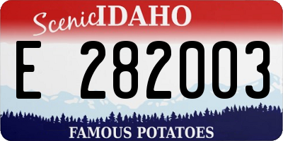 ID license plate E282003