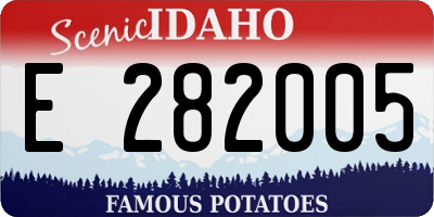ID license plate E282005