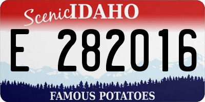 ID license plate E282016