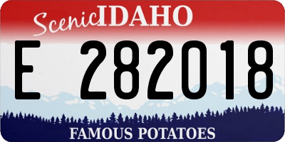 ID license plate E282018