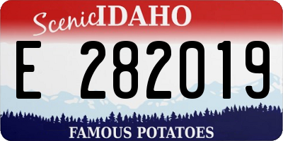 ID license plate E282019