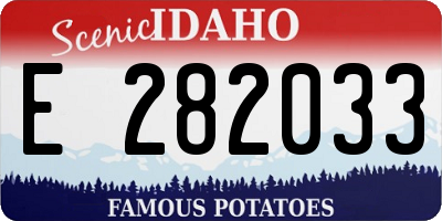 ID license plate E282033