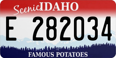 ID license plate E282034