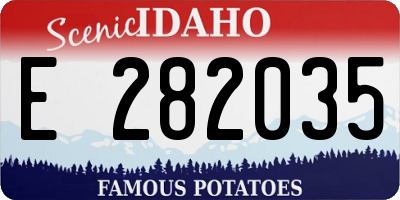ID license plate E282035