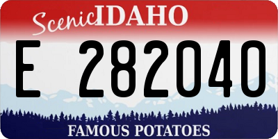 ID license plate E282040