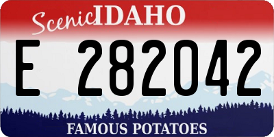 ID license plate E282042