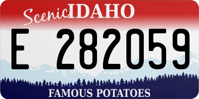 ID license plate E282059