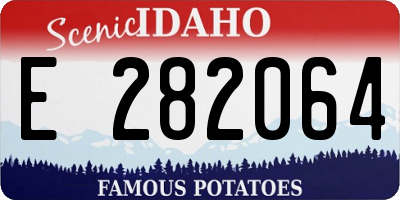 ID license plate E282064