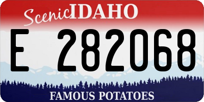 ID license plate E282068