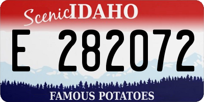 ID license plate E282072