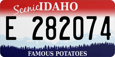 ID license plate E282074