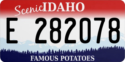 ID license plate E282078