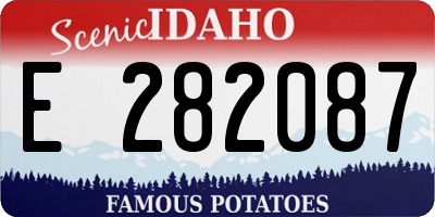 ID license plate E282087