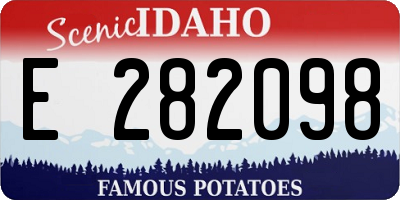 ID license plate E282098