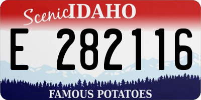 ID license plate E282116