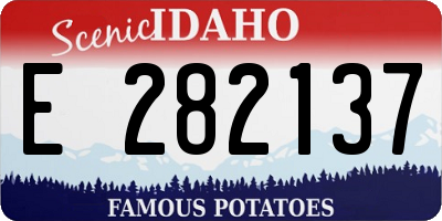 ID license plate E282137