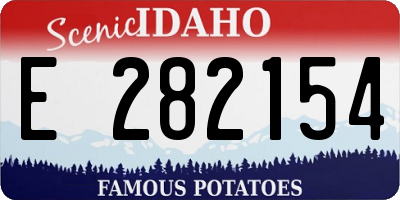 ID license plate E282154
