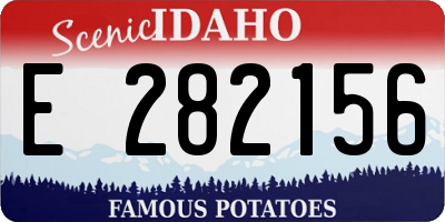 ID license plate E282156