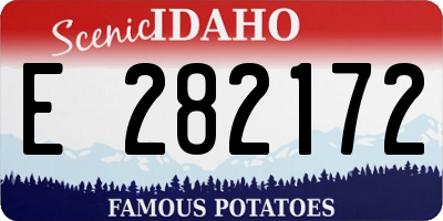 ID license plate E282172