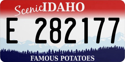 ID license plate E282177