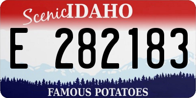 ID license plate E282183