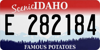 ID license plate E282184