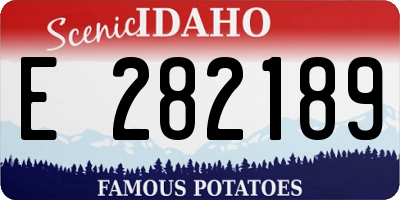 ID license plate E282189