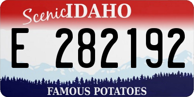 ID license plate E282192