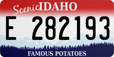 ID license plate E282193