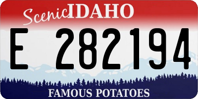ID license plate E282194
