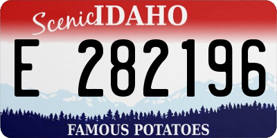 ID license plate E282196