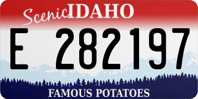 ID license plate E282197
