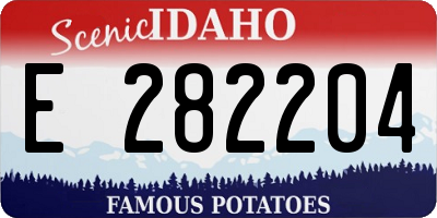 ID license plate E282204