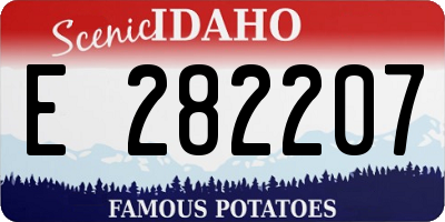 ID license plate E282207